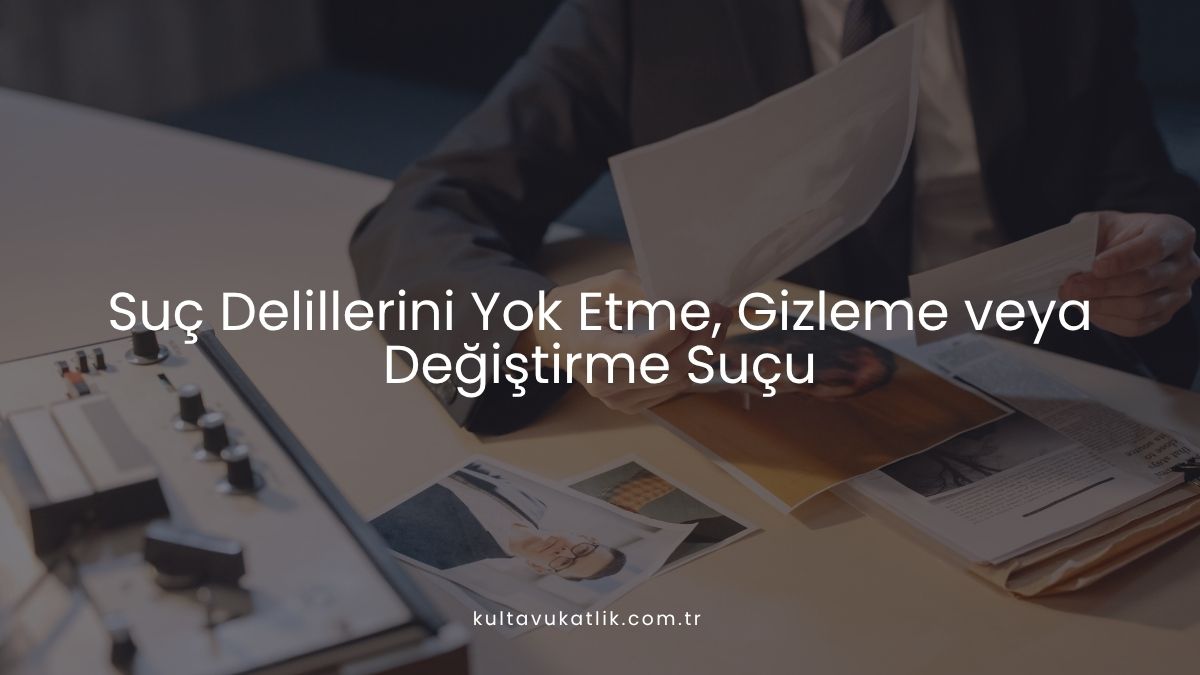 Suç Delillerini Yok Etme, Gizleme veya Değiştirme Suçu