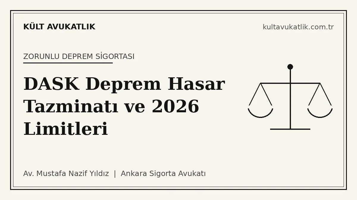 DASK Deprem Hasar Tazminatı: 2026 Teminat Limitleri, Başvuru ve İtiraz Yolları