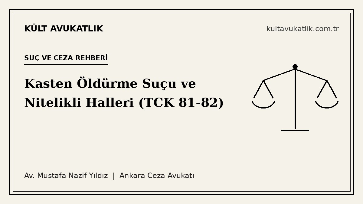 Kasten Öldürme Suçu ve Nitelikli Halleri (TCK 81-82)