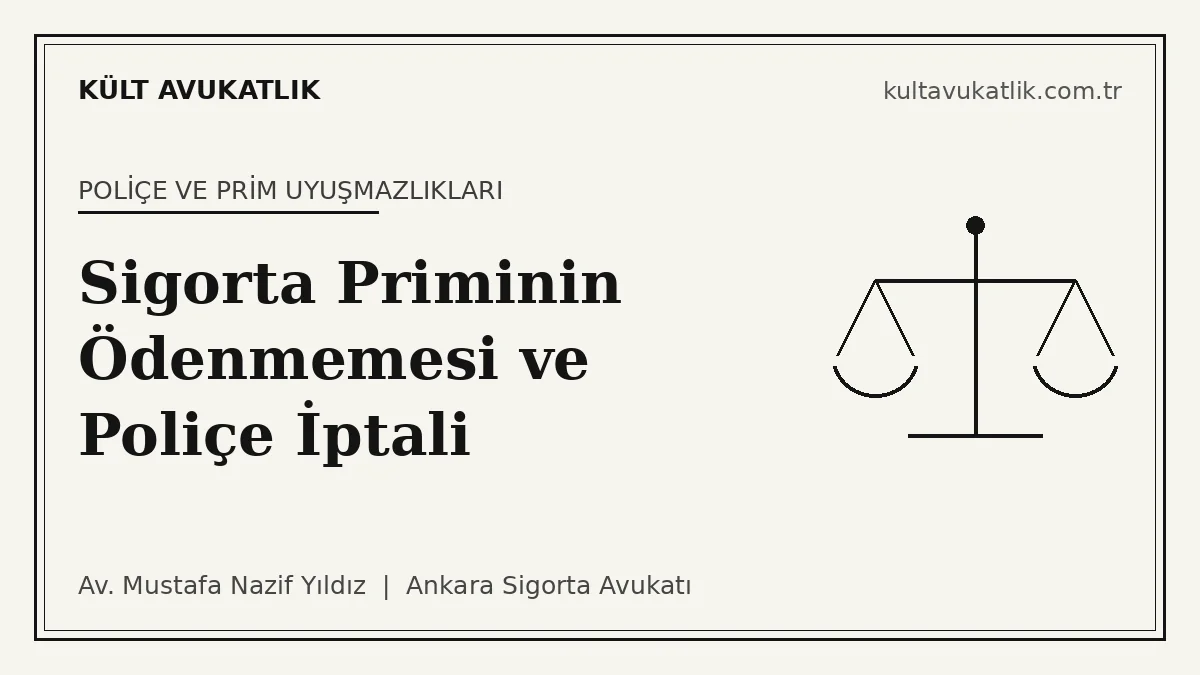 Sigorta Priminin Ödenmemesi: Temerrüt, Poliçe İptali ve Teminatsız Kalma Riski (2026)